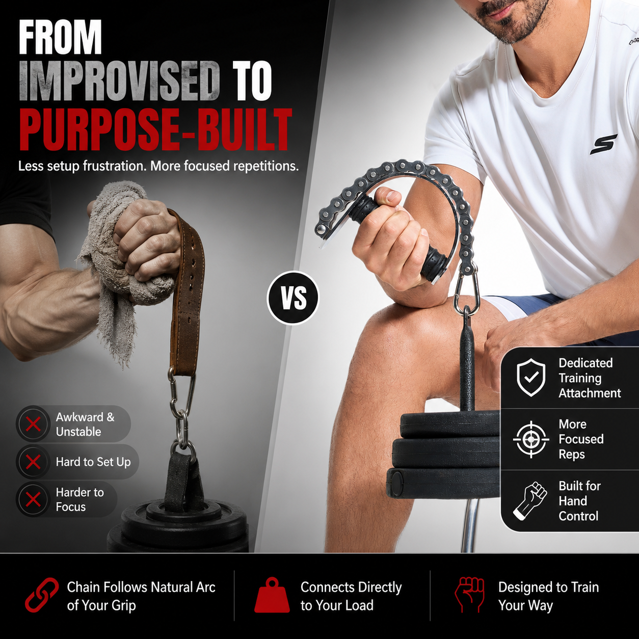 Arm wrestling pronation handle attached to cable machine for rotation training