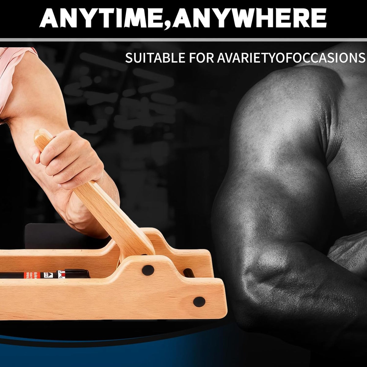 Forearm and bicep training with portable arm wrestling trainer
