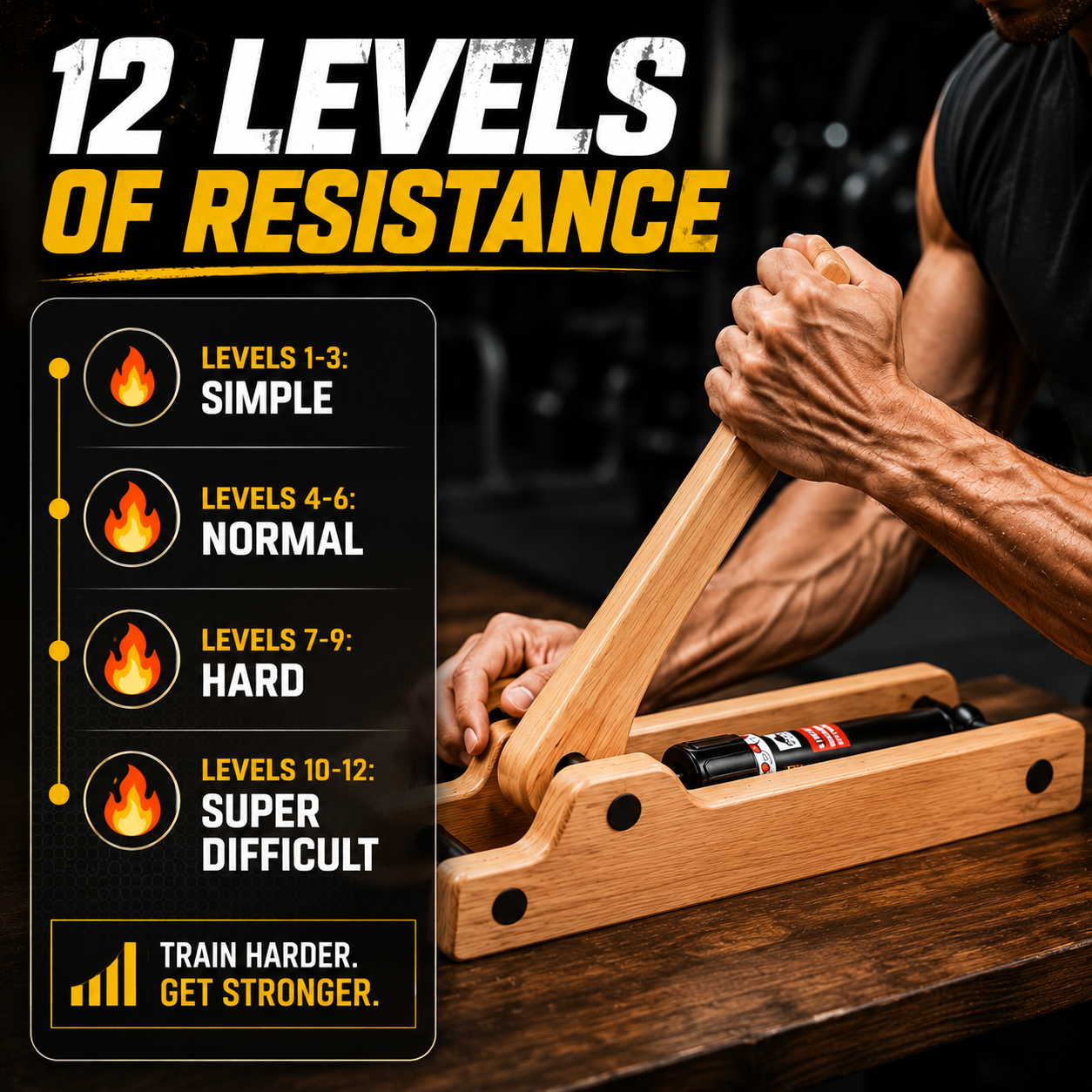 Premium Wooden Arm Wrestling Training Equipment