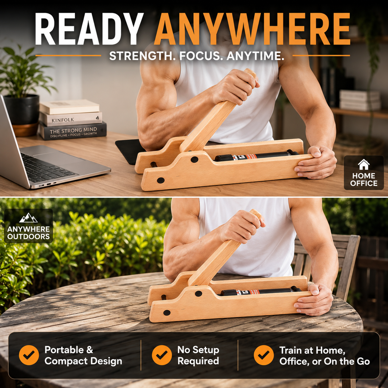 Premium Wooden Arm Wrestling Training Equipment